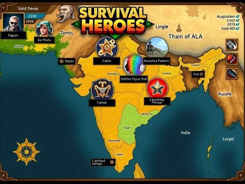 Survival Heroes India Map Showcasing Indian Locations